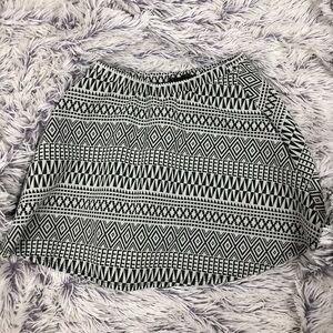 Maurices Black & White Aztec Print Circle Skirt